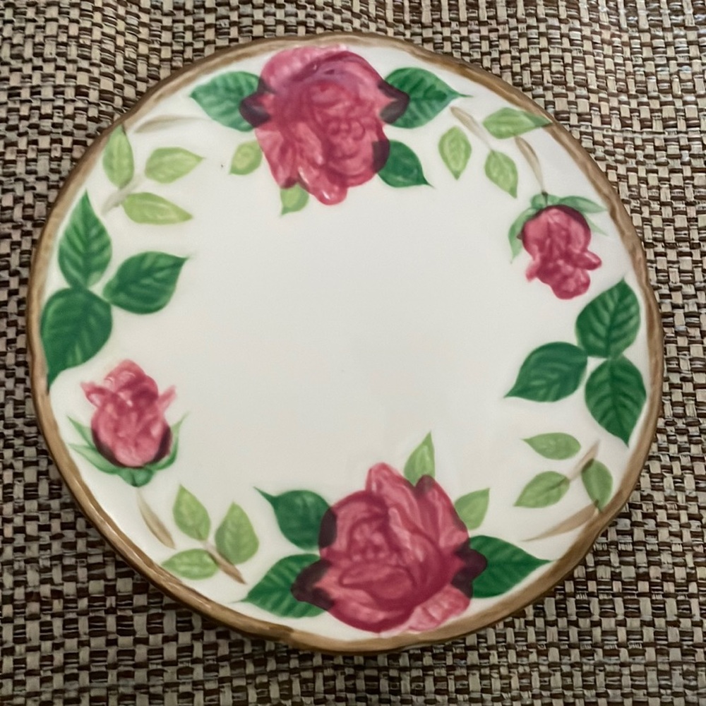 Norleans’ American Beauty Rose china. Bread and butter plate.